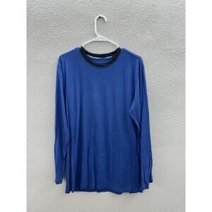 Hanes Mens Shirt Size Medium Blue Long Sleeve